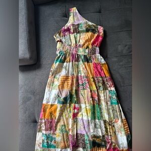 Alemais patchwork Midi Dress - Multicolor